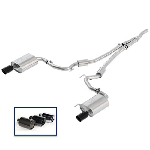 Ford Performance M-5200-M4SBA Cat-Back Sport Exhaust System with Black Chrome Tips for 2018 Ford Mustang 2.3L Ecoboost