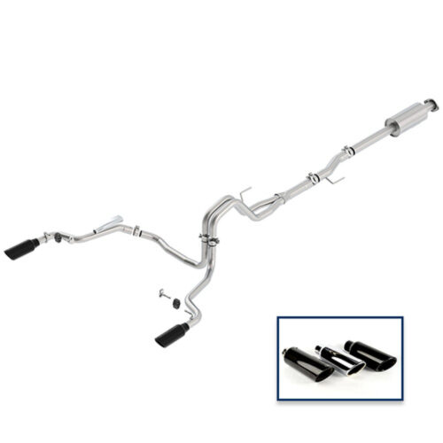Ford Performance M-5200-F1550DEBA Cat-Back Extreme Exhaust System Rear Exit with Black Chrome Tips for 2015-2018 Ford F-150 5.0L