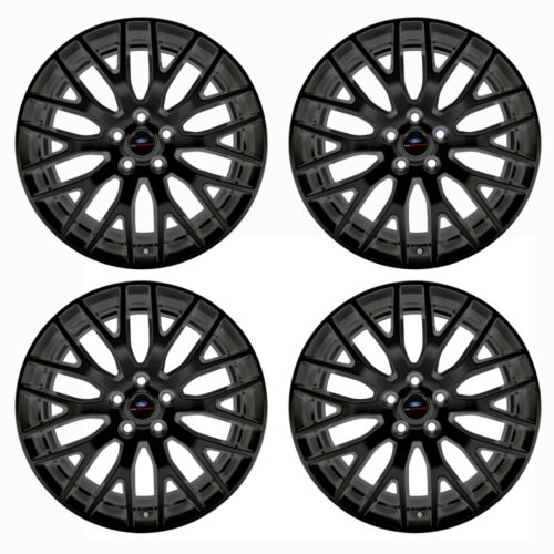 Ford Performance M-1007K-M19XB 19X9 and 19X9.5 Matte Black Wheel Set with Tire Pressure Monitoring System Kit for 2015-2016 Ford Mustang GT