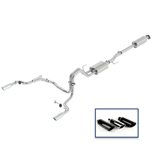 Ford Performance M-5200-F1550DSCA Cat-Back Sport Exhaust System - Rear Exit Chrome Tips for 2015-2018 Ford F-150 5.0L