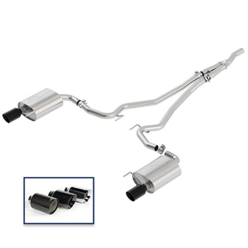 Ford Performance M-5200-M4EBA Cat-Back Extreme Exhaust System with Black Chrome Tips for 2018-2025 Ford Mustang 2.3L EcoBoost
