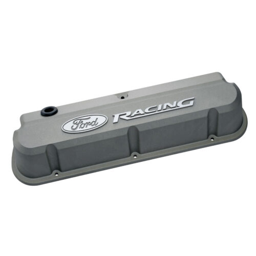Ford Performance 302-137 289-351 Slant Edge Valve Cover Gray for 1968-1973 Ford Mustang