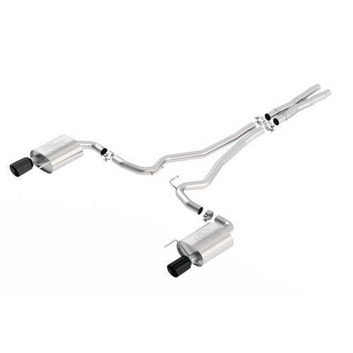 Ford Performance M-5200-M8TB Cat Back Touring Exhaust System with Black Chrome Tips for 2015-2017 Ford Mustang GT 5.0L