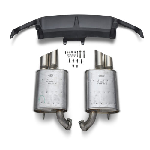Ford Performance M-5230-MSVTCD Axle Back Quad Tip Mufflers with Rear Lower Valence for 2013-2014 Mustang GT
