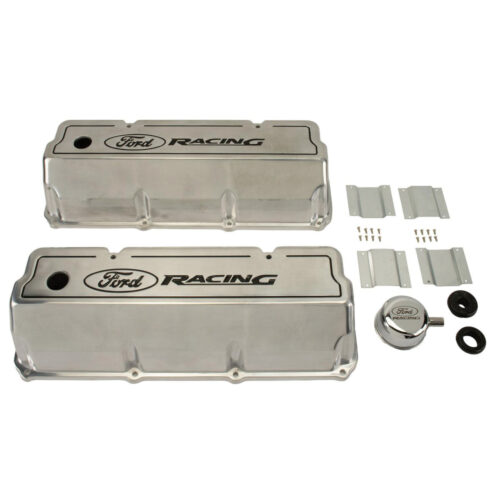 Ford Performance M-6582-Z351 Polished Aluminum Valve Cover for 1970-1973 Ford Mustang