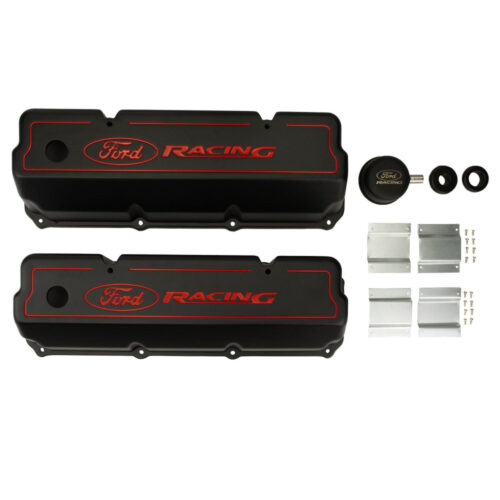 Ford Performance M-6582-Z351B Cleveland Black Aluminum Valve Cover for 1969-1970 Ford Mustang