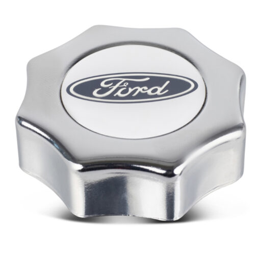Ford Performance 302-230 Ford Oval Logo Oil Fill Cap Screw in Type Chrome Finish for 1968-1973 Ford Mustang