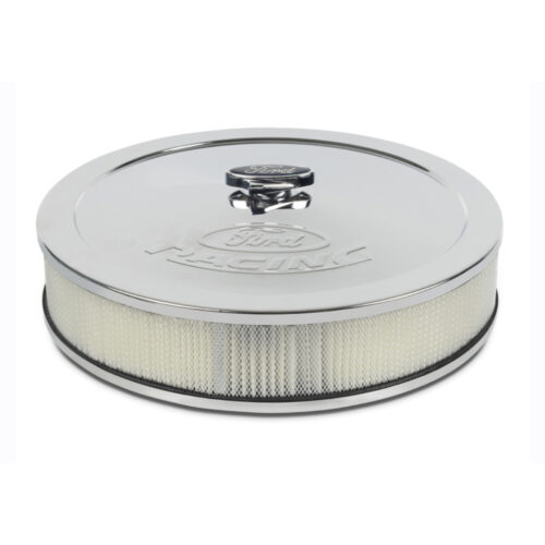 Ford Performance 302-350 Air Cleaner Kit with Ford Racing Emblem Chrome Finish