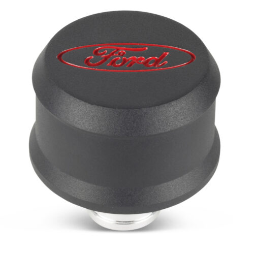 Ford Performance 302-440 Ford Slant Edge Breather Black/Red Finish