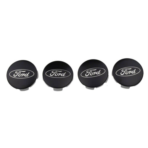 Ford Performance M-1096K-BCS Ford Car Black and Chrome Wheel Center Cap Kit Satin Finish for 2015-2023 Ford Mustang GT