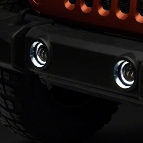 Raxiom for 2007-2023 Jeep Wrangler JK & JL Axial Series Halo LED Fog Lights- Amber - Image 7