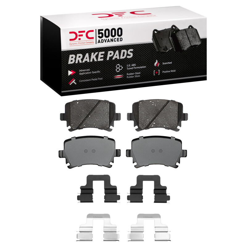 DFC 00-18 Audi A4 (Mexico) Rear 5000 Advanced Ceramic Brake Pads and Hardware Kit