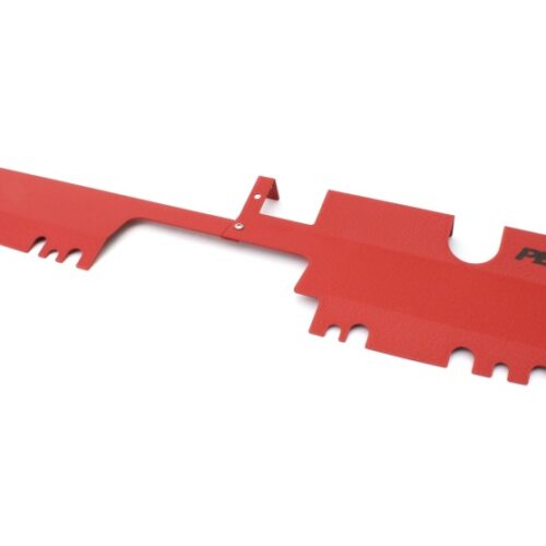 Alternative view of PERRIN 15-21 Subaru WRX/STI Radiator Shroud (With OEM Intake Scoop) - Red