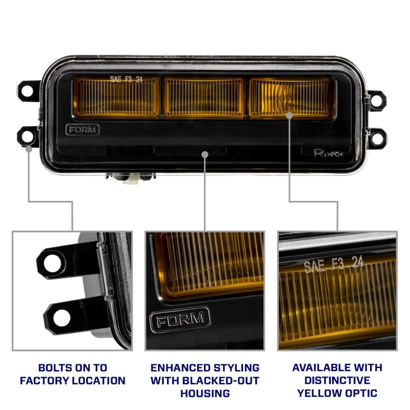 Form Lighting Type T3 Tacoma/Tundra/4Runner/Sequoia LED Fog Lights Yellow (Pair) - Image 6