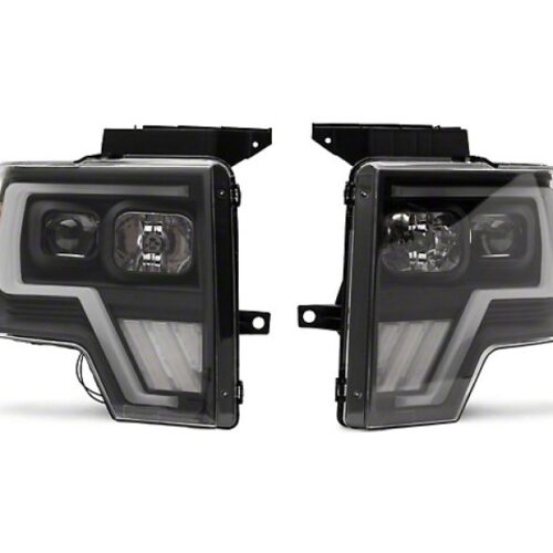 Alternative view of Raxiom for 2009-2014 Ford F-150 G4 Projector Headlights- Black Housing (Clear Lens)