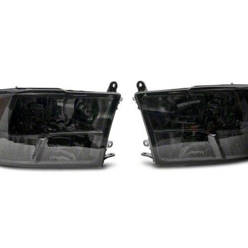 Alternative view of Raxiom for 2009-2018 Dodge RAM 1500 Axial OEM Rep Headlights w/ Dual Bulb- Chrome Housing (Smoked Lens )