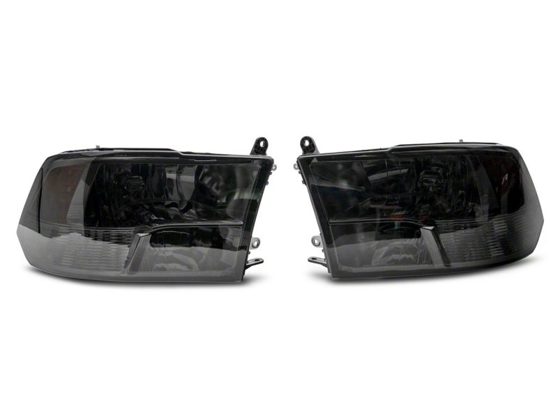 Raxiom for 2009-2018 Dodge RAM 1500 Axial OEM Rep Headlights w/ Dual Bulb- Chrome Housing (Smoked Lens ) - Image 2