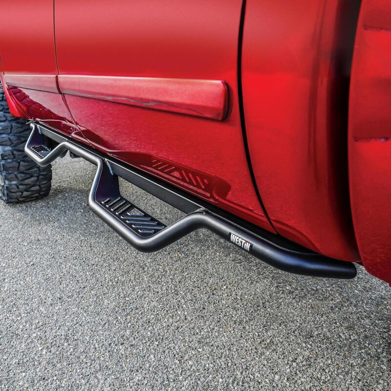 Westin 1999-2016 Ford F-250/F-350/F-450/F-550 Crew Cab Outlaw Drop Nerf Step Bars Textured Black - Image 5