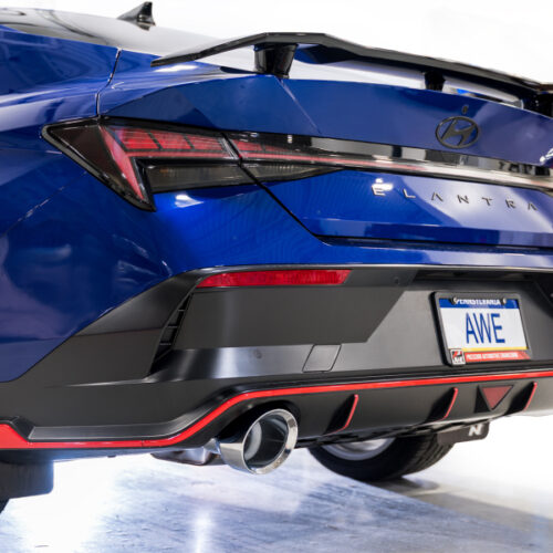 AWE Tuning 22-26 Hyundai Elantra N Track Edition Cat-Back Exhaust - Chrome Silver Tips - Image 6