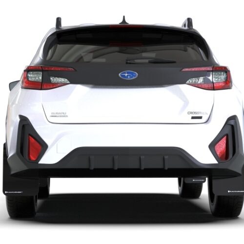 Rally Armor 24-26 Subaru Crosstrek Red UR Mud Flap White Logo - Image 3