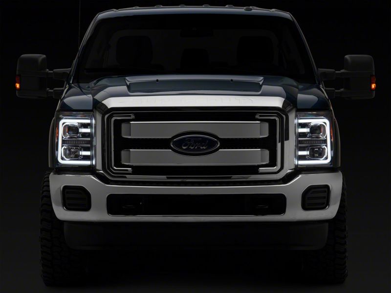 Raxiom for 2011-2016 Ford F-250 Super Duty LED Projector Headlights - Chrome Housing (Clear Lens) - Image 7