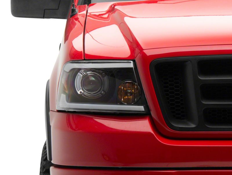 Raxiom for 2004-2008 Ford F-150 Axial Series Projector Headlights w/ SEQL LED Bar- Blk Housing (Clear Lens) - Image 9