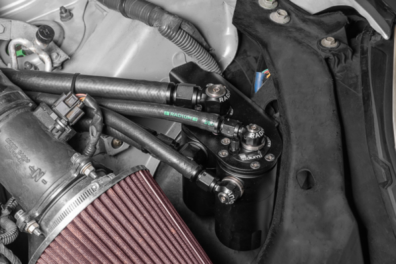 Radium Engineering Dual Catch Can Kit Nissan Z33 V35 VQ35DE/HR Fluid Lock - Image 2