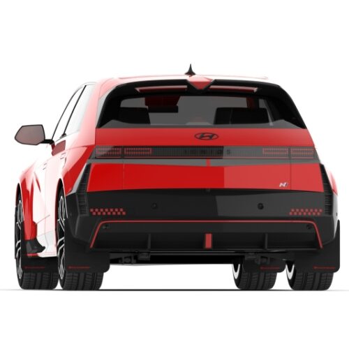 Rally Armor 25-26 Hyundai Ioniq 5 N Black Mud Flap w/Red Logo - Image 7