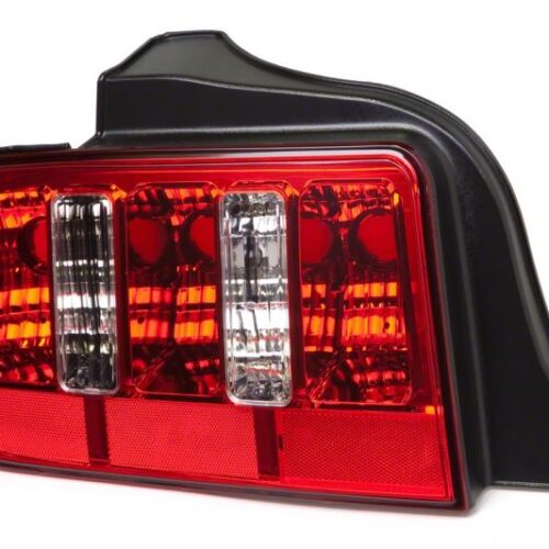 Alternative view of Raxiom for 2005-2009 Ford Mustang Coyote Tail Lights- Chrome Housing - Red/Clear Lens