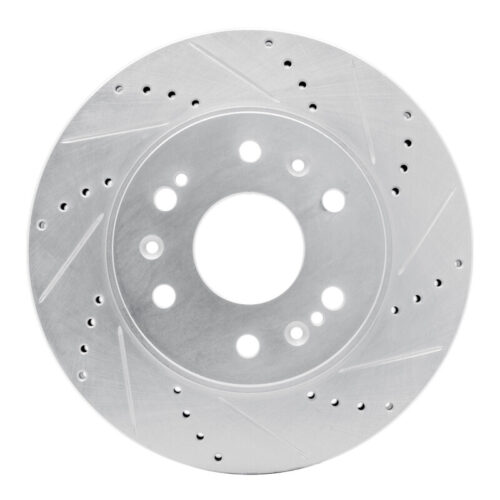DFC 05-20 Cadillac Escalade EXT Front Right Drilled & Slotted Silver Brake Rotor