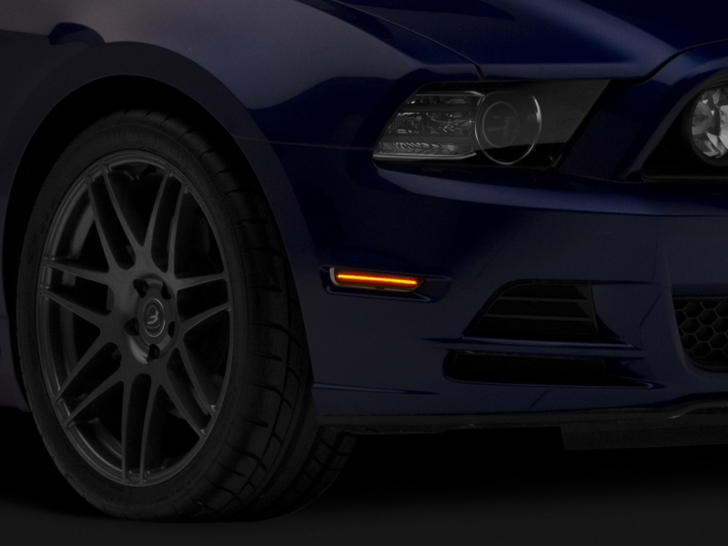 Raxiom for 2010-2014 Ford Mustang Axial Series LED Side Marker Lights (Smoked)