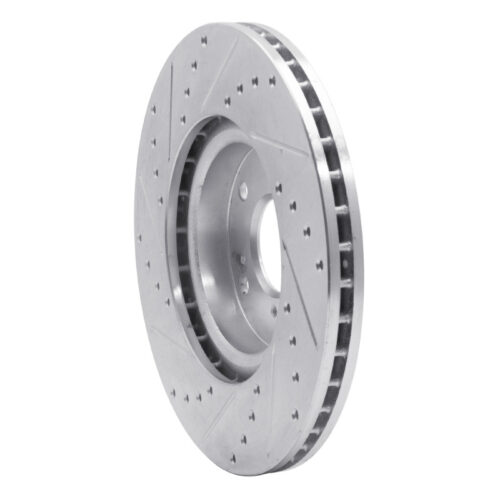R1 Concepts for 06-15 Honda Civic Si Front Right Drilled & Slotted Silver Brake Rotor - Image 4