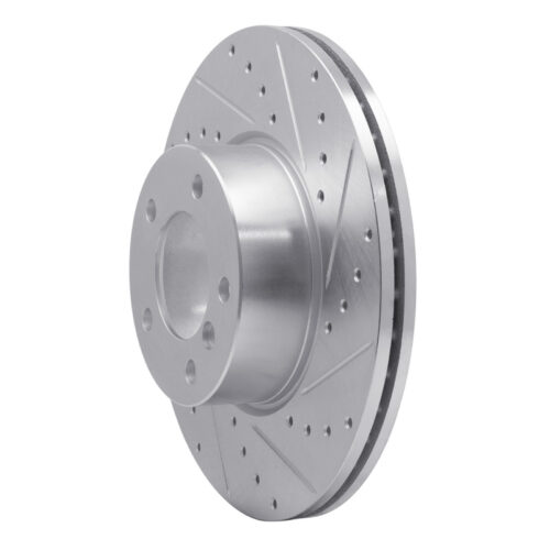 R1 07-21 BMW 228I Front Right Drilled & Slotted Silver Brake Rotor - Image 2
