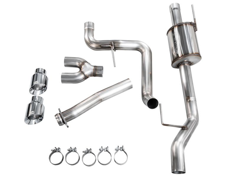 AWE Tuning Cat-Back Exhaust - 4.5in Dual Side Exit Chrome Tips for 21-25 Ford F150 (14th Gen Reg Cab) - Image 10