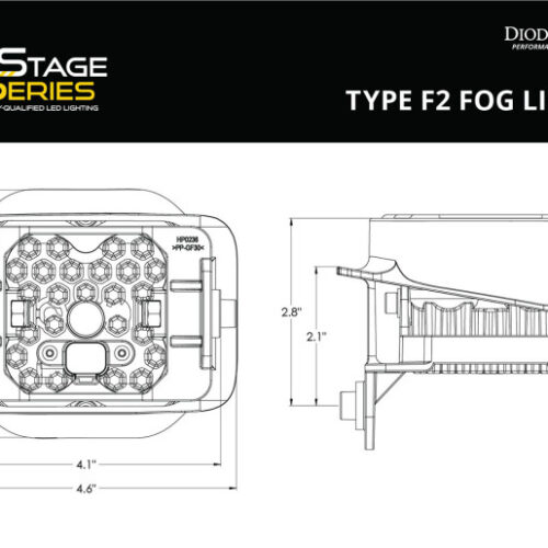 Diode Dynamics SS3 Sport Type F2 Kit ABL - Yellow SAE Fog
