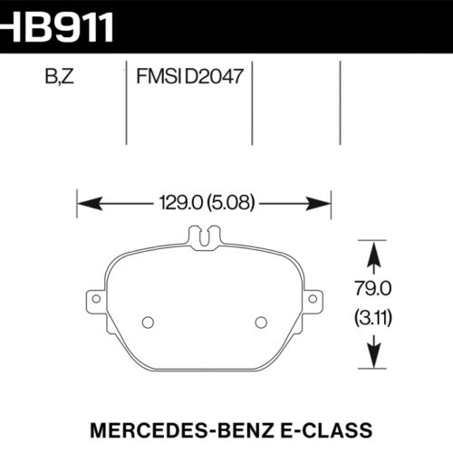 Alternative view of Hawk 17-18 Mercedes-Benz E43 AMG 4Matic 3.0L Performance Ceramic Street Rear Brake Pads