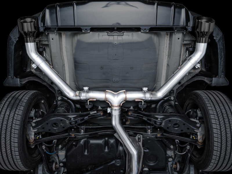 AWE Tuning 22+ Honda Civic Si/Acura Integra Track Edition Cat-Back Exhaust - Dual Diamond Black Tips - Image 2