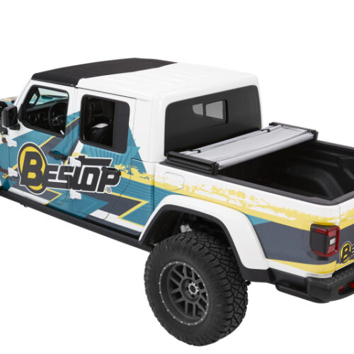 Bestop Fold Soft Tonneau - 20-26 Jeep Gladiator For 5 Ft. Bed Ez (Black Diamond) - Image 3