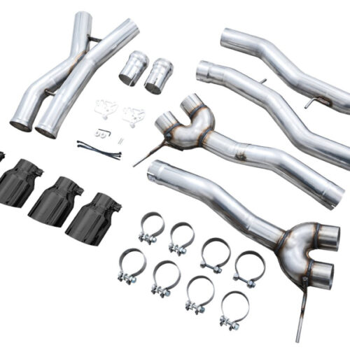 AWE Tuning Track Edition Cat-Back Exhaust for BMW G8X M3/M4 - Diamond Black Tips - Image 9