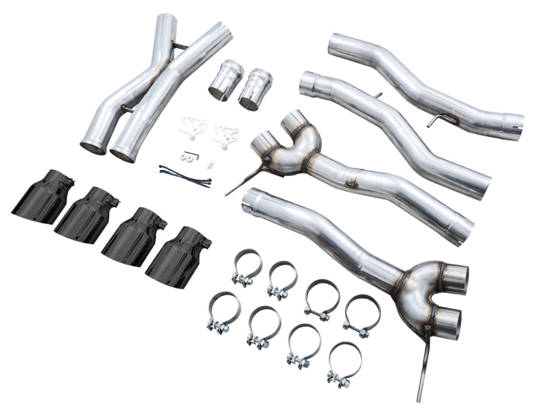 AWE Tuning Track Edition Cat-Back Exhaust for BMW G8X M3/M4 - Diamond Black Tips - Image 9