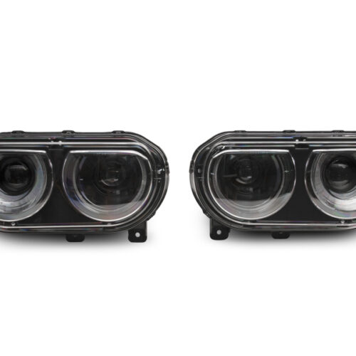Raxiom for 2008-2014 Dodge Challenger Halo Projctr Headlights w/Sequential Turn Signals-Blk Hsng(Clear Lens) - Image 3