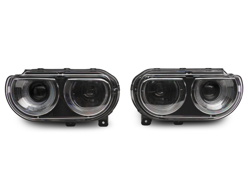 Raxiom for 2008-2014 Dodge Challenger Halo Projctr Headlights w/Sequential Turn Signals-Blk Hsng(Clear Lens) - Image 3