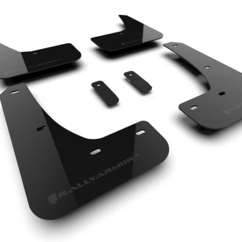Rally Armor 24-26 Tesla Model 3 Highland Black UR Mud Flap Dark Grey Logo