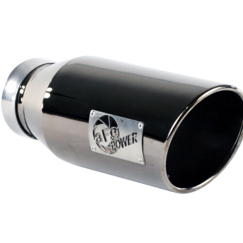 aFe Power MACHForce XP Exhausts Tips SS-304 EXH Tip 4In x 6Out x 15L Bolt-On (blk chrome) - Image 4