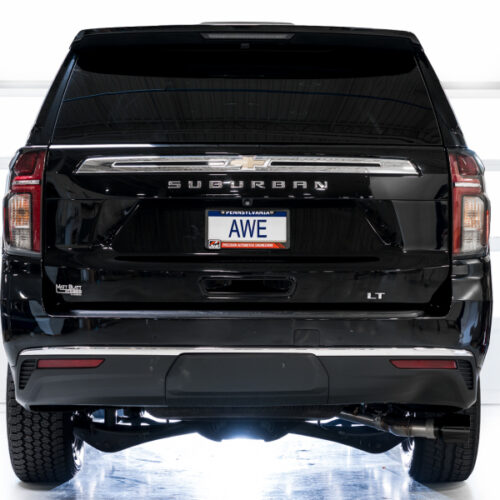 AWE Tuning 2021+ GMC Suburban/Yukon XL 5.3L 0FG Side Exit Catback Exhaust - Diamond Black Tips - Image 4