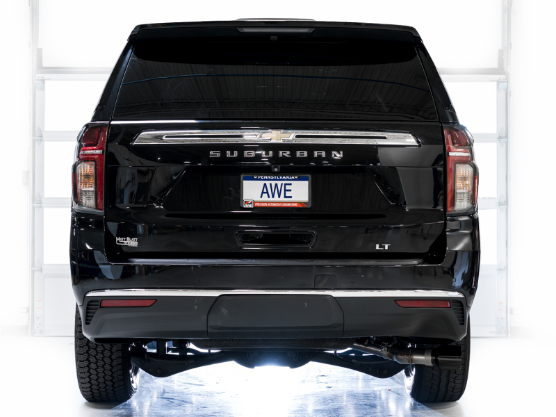 AWE Tuning 2021+ GMC Suburban/Yukon XL 5.3L 0FG Side Exit Catback Exhaust - Diamond Black Tips - Image 4