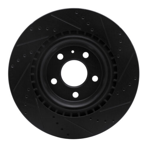 DFC 08-25 Audi A6 ALLROAD Rear Left Drilled & Slotted Black Brake Rotor - Image 5