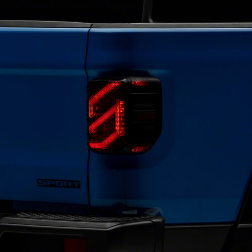 Raxiom for 2020-2023 Jeep Gladiator JT Axial Series LED Tail Lights- Black Housing (Smoked Lens)