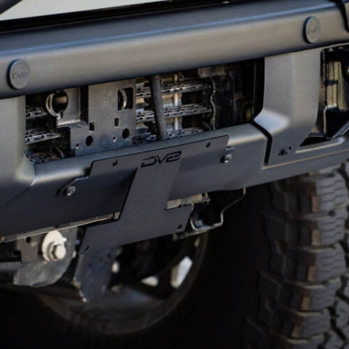 DV8 Offroad 21-22 Ford Bronco Factory Front Bumper License Relocation Bracket - Front - Image 9