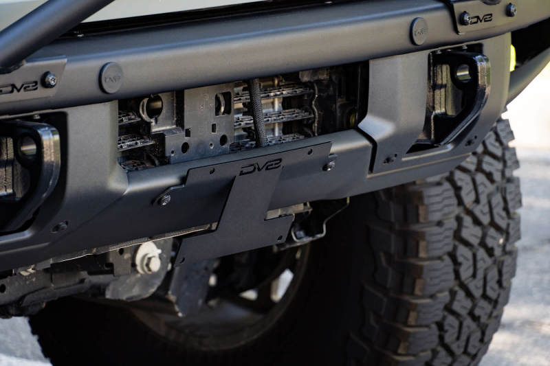 DV8 Offroad 21-22 Ford Bronco Factory Front Bumper License Relocation Bracket - Front - Image 9